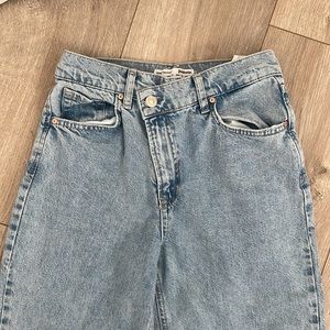 Stradivarius Stepped Waist Dad Jean Denim